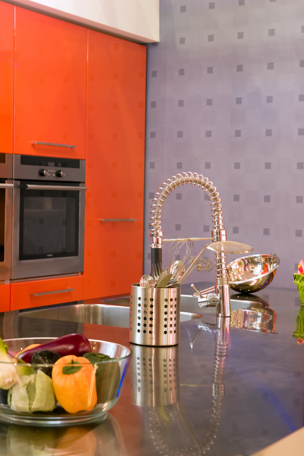 orange-colored-kitchen-cabinet.