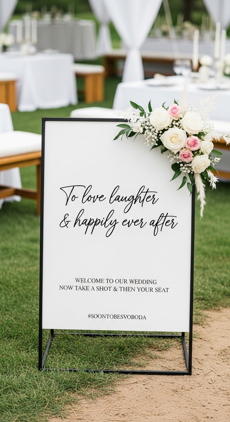 Acrylic Minimalist Welcome Sign