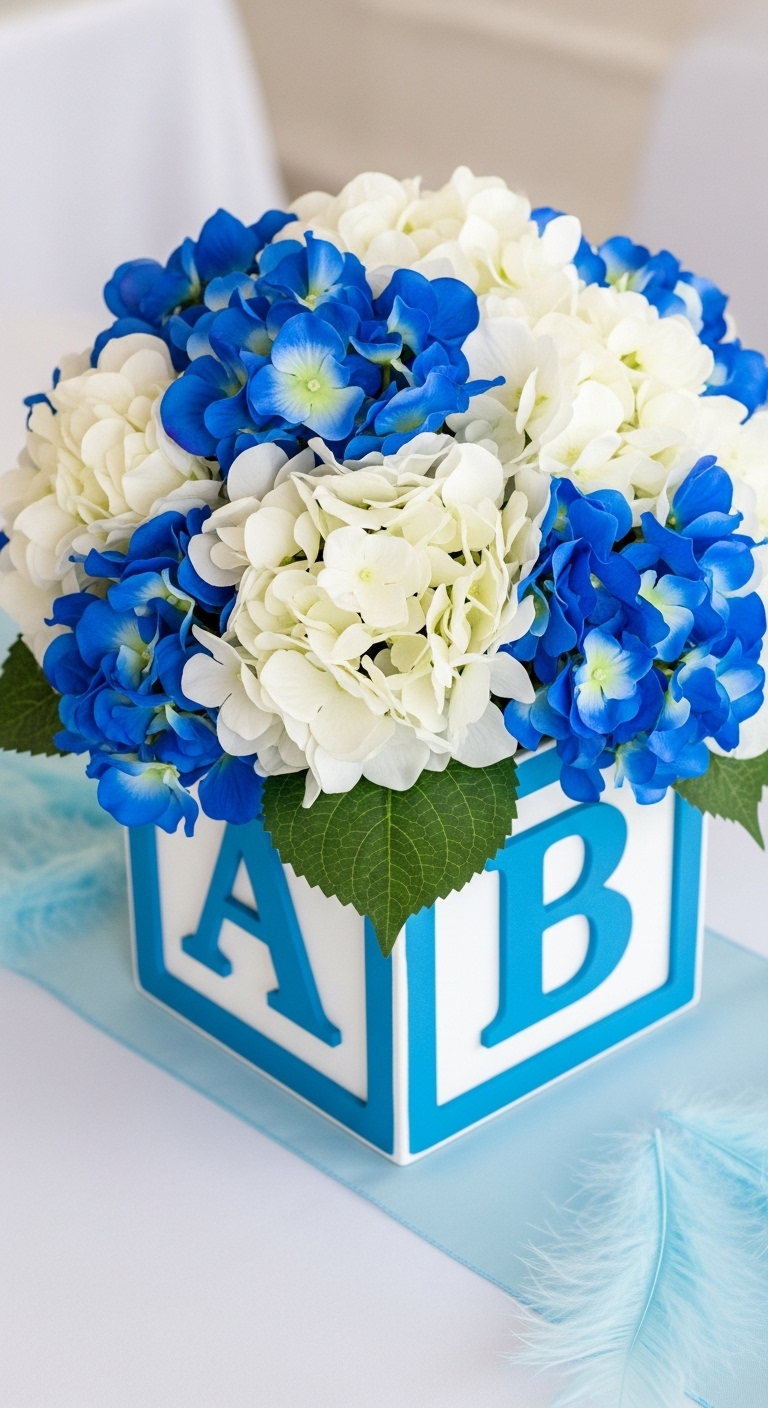 Baby Blocks Box Centerpiece