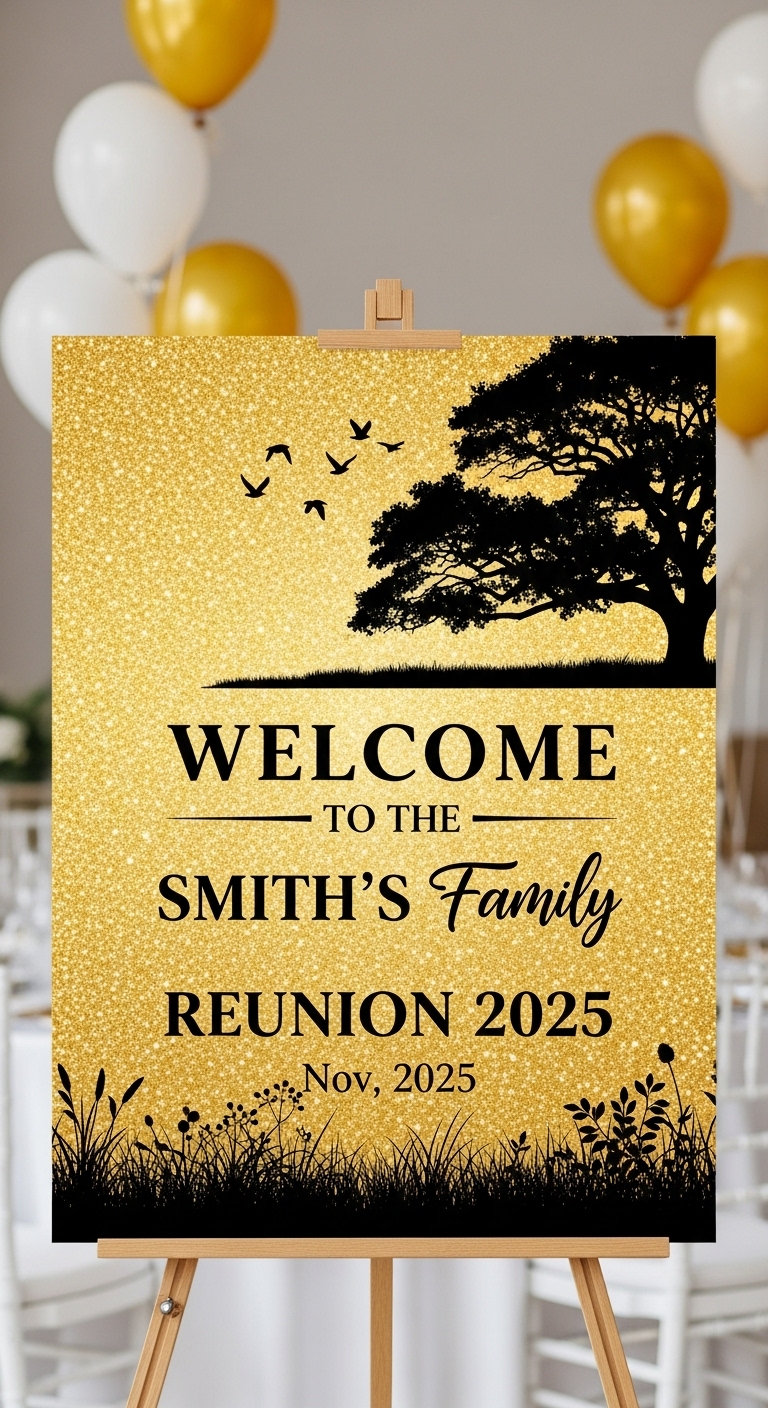 Family Reunion Welcome Board