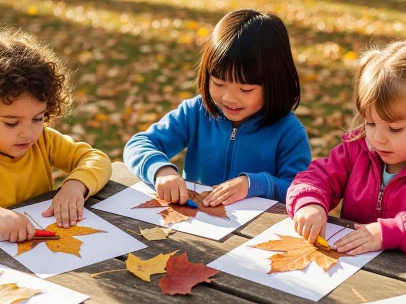 Leaf-Rubbings-preschool-craft
