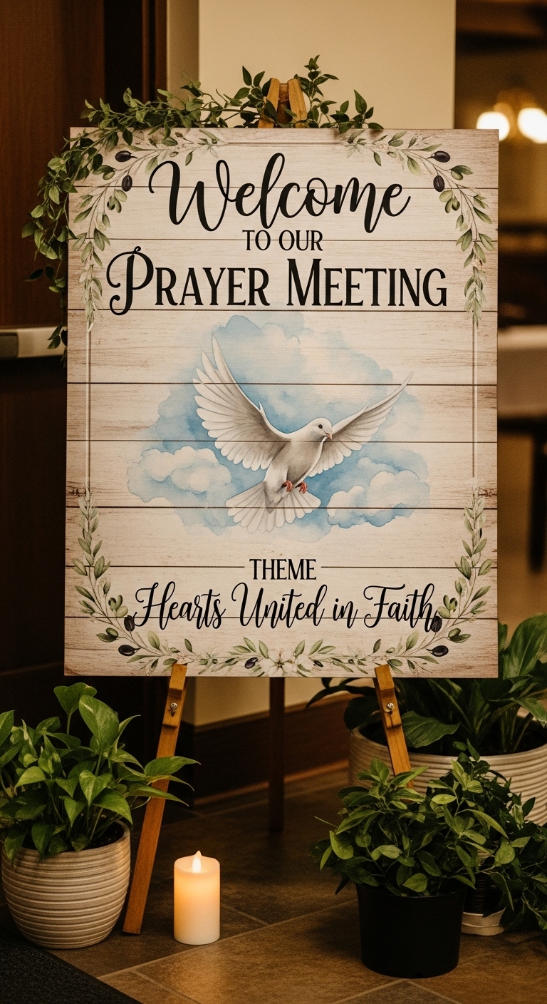 Prayer Meeting Welcome Board