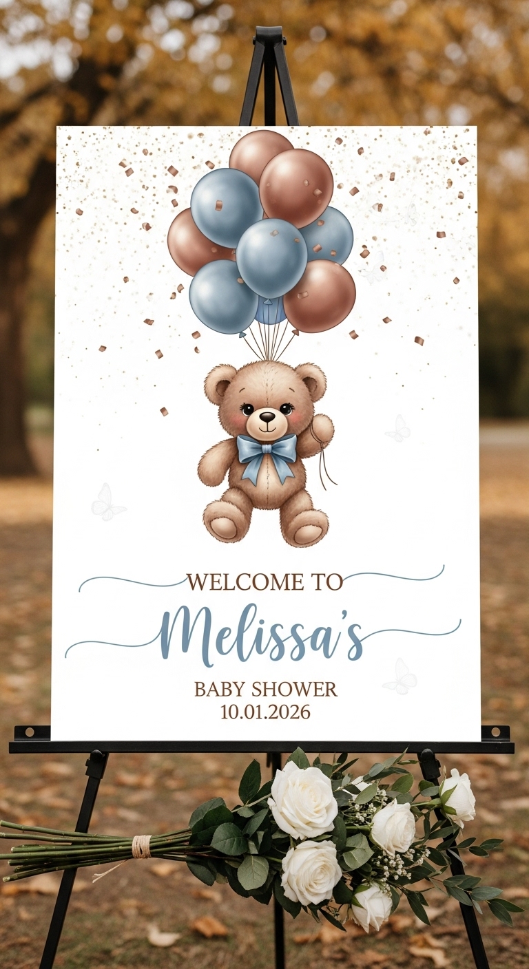 Teddy Bear Welcome Board