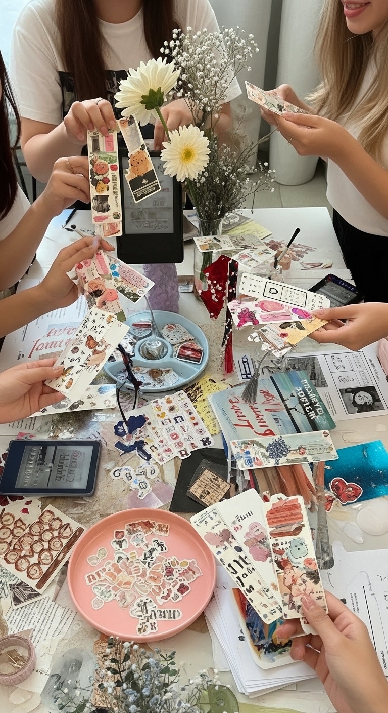 Bookmark Decorating self care craft night 