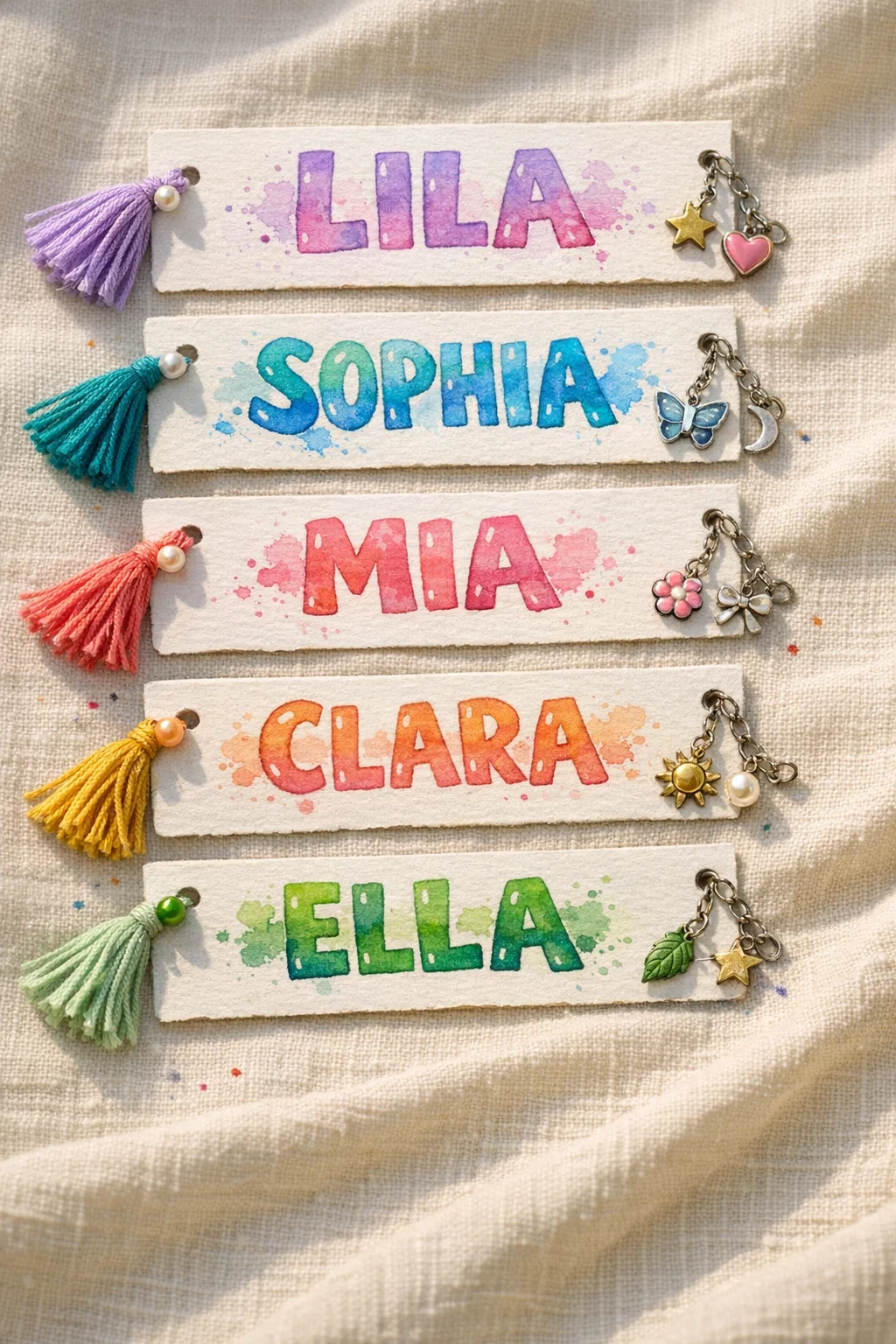 Custom bookmark with tassel 