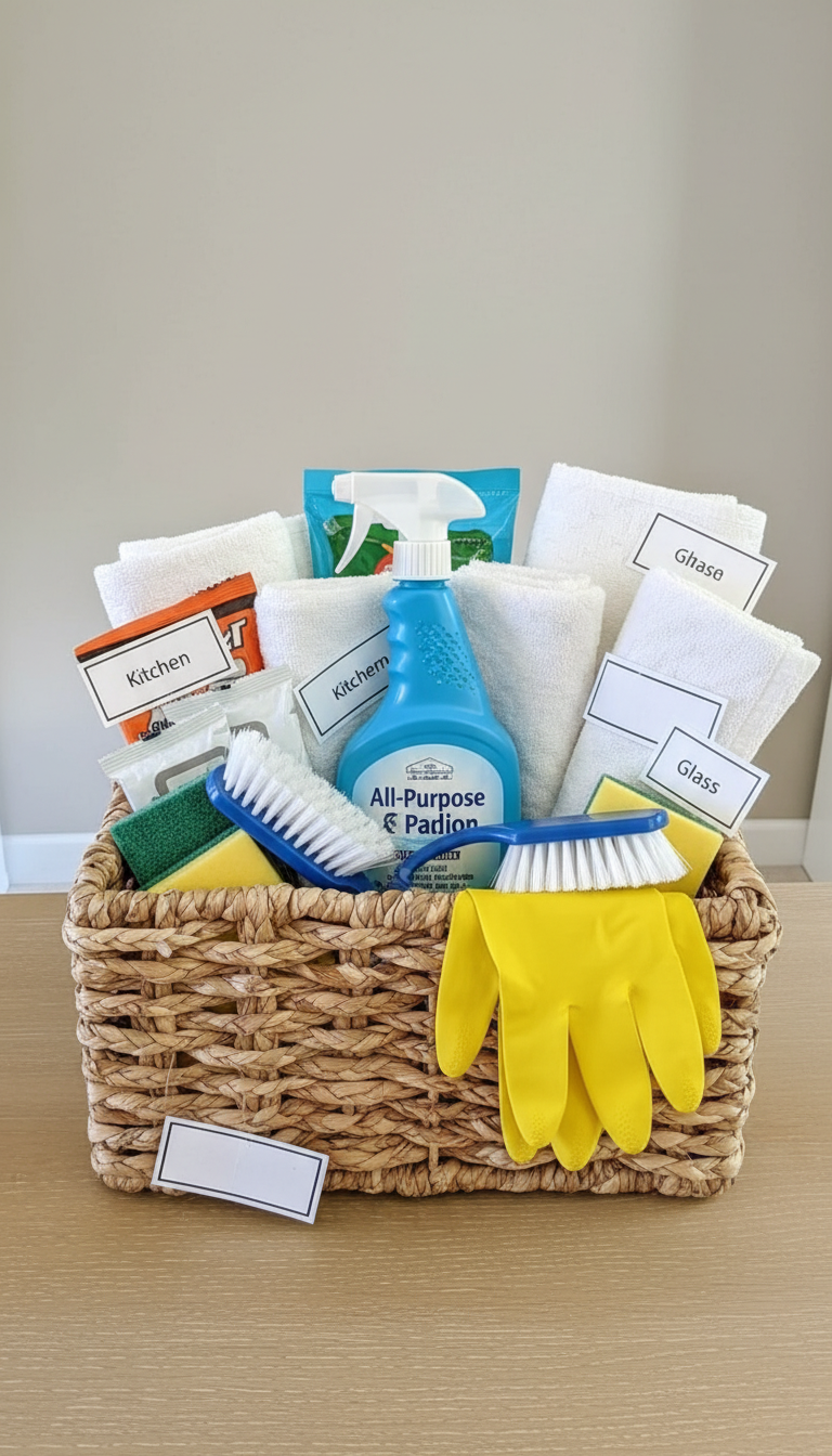 Dollar Store Cleaning Basket