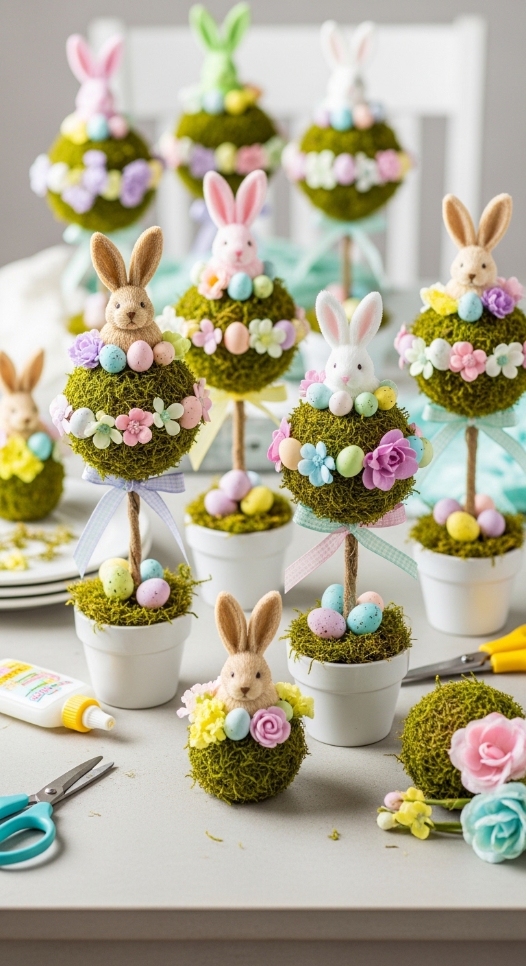 Dollar-Tree-Bunny-Topiaries