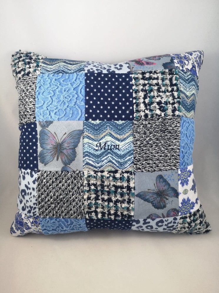 A-Memory-Fabric-Throw-Pillow-Using-Old-Clothes