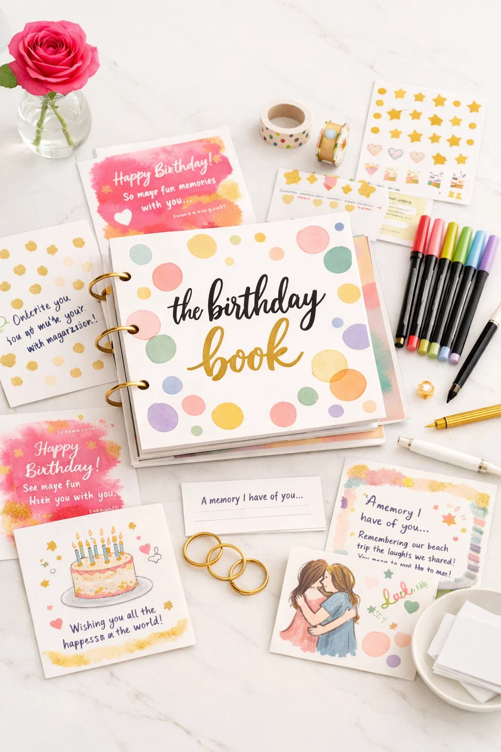 Hand-Lettered Birthday Keepsake Book