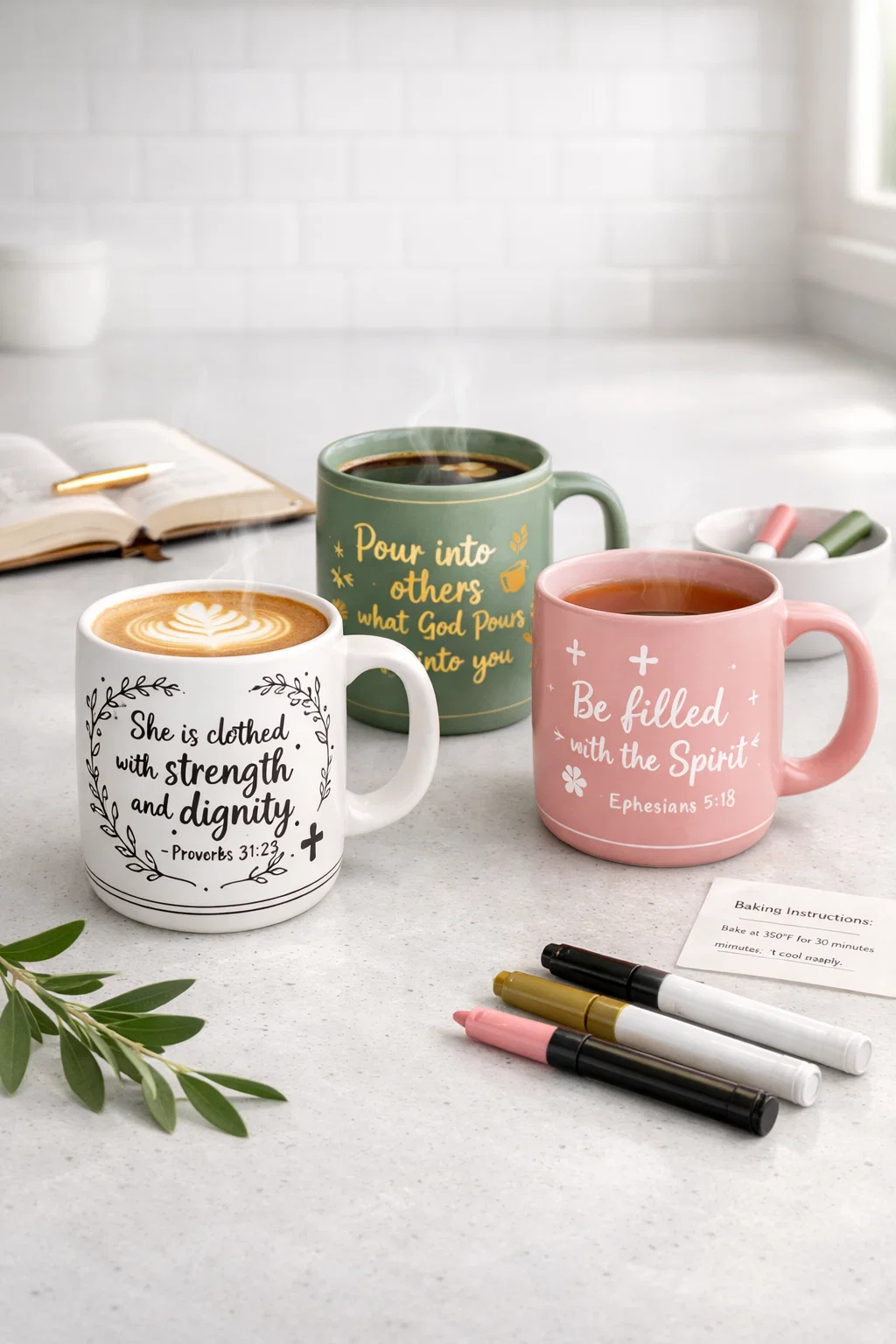 Pour Into Others Decorated Mugs Women's Christian Craft Night