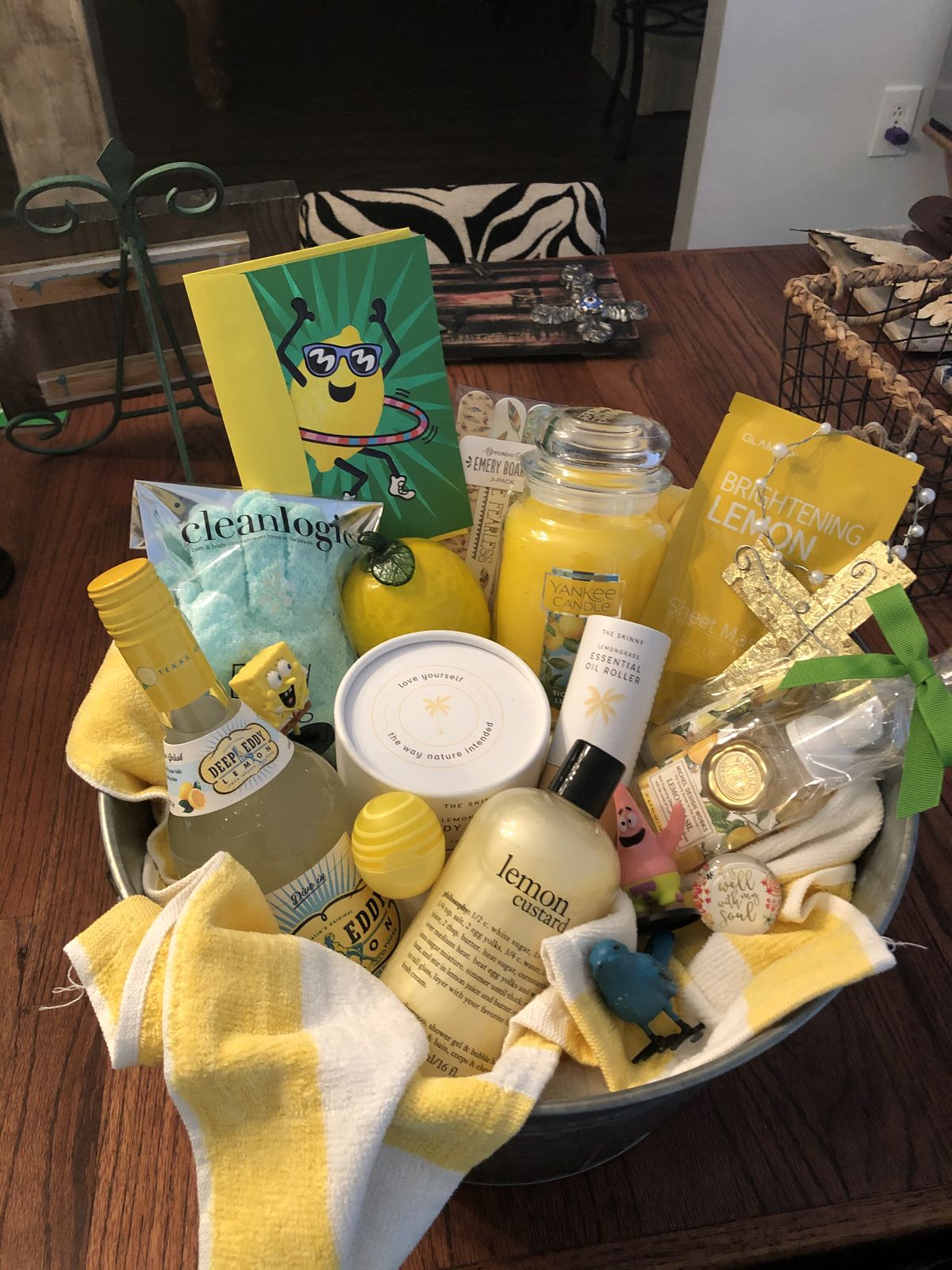 Soothing-Citrus-Herb-Basket-is-another-diy-mothers-day-spa-gift-baskets