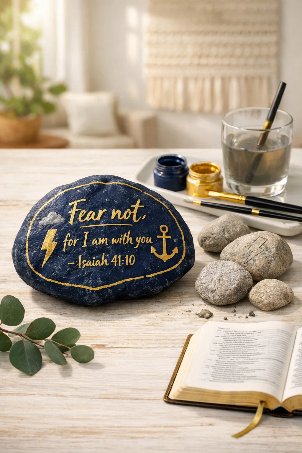 Strength in the Storm Painted Rocks