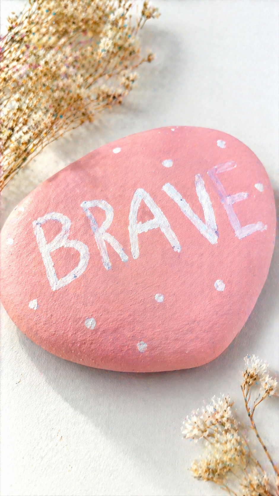 Inspirational Word Rocks with Hand Lettering