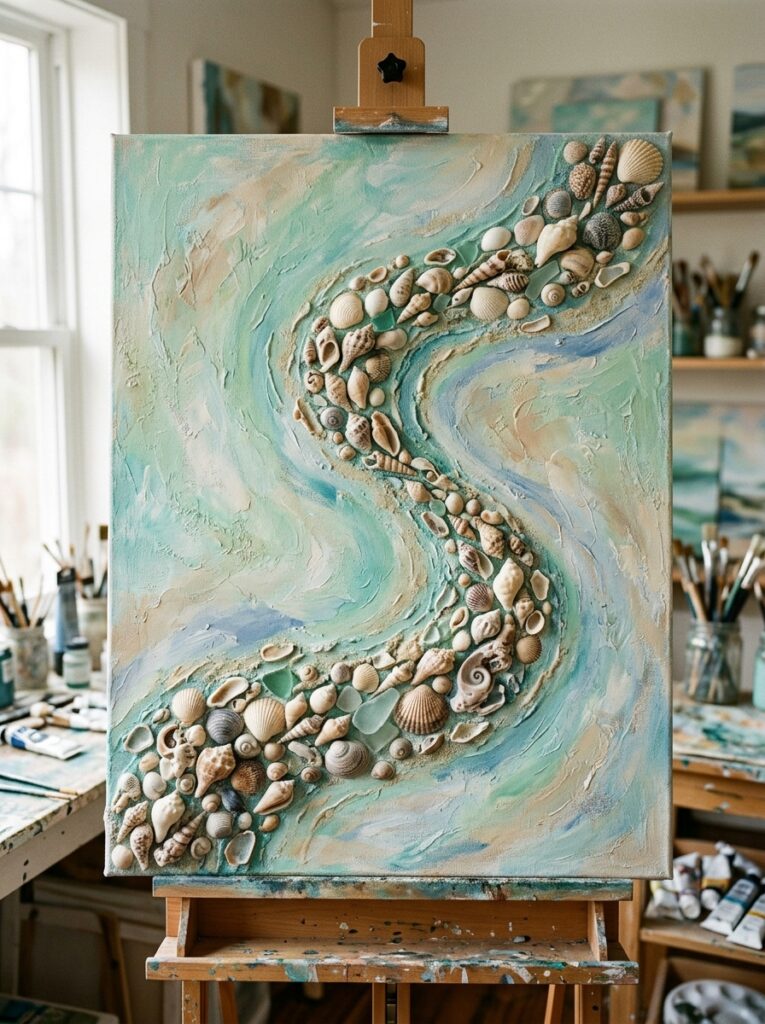 Abstract-Shell-Mosaic-Canvas
