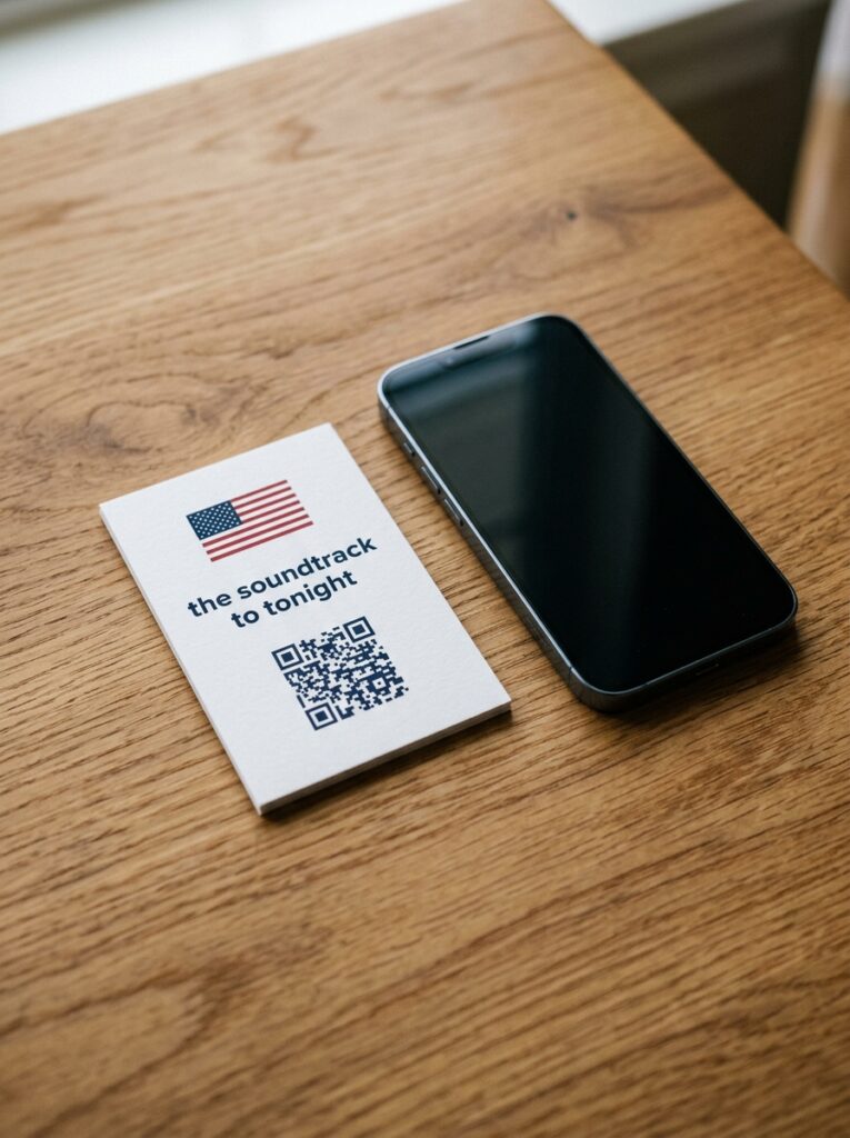 Custom-Playlist-QR-Code-Card-4th-of-July-Party-Favours