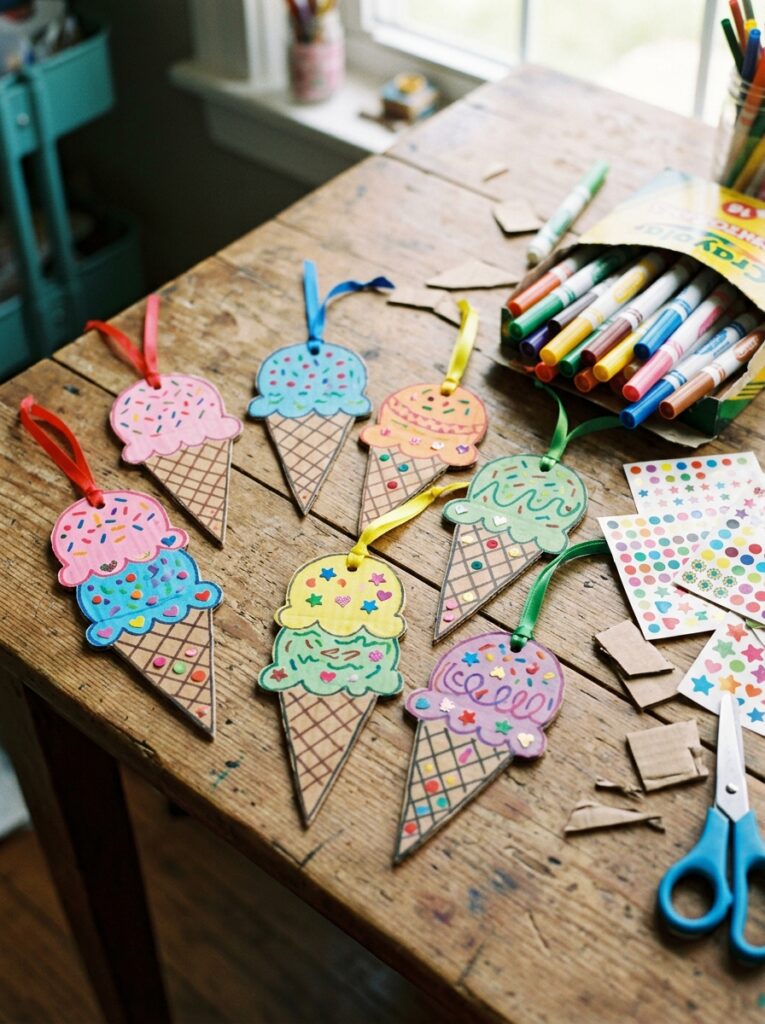 DIY-Ice-Cream-Themed-Bookmark-Set