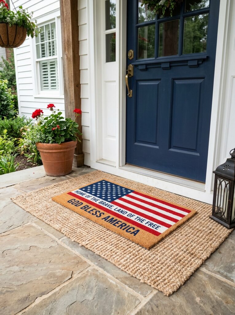 Doormat-Layering-4th-of-july-front-door-DIY