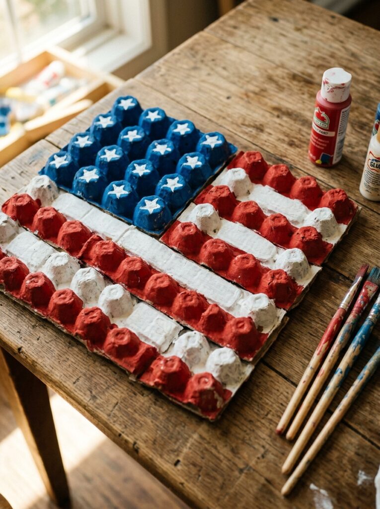 Egg-Carton-Flag-4th-of-july-flag-crafts-for-kids.