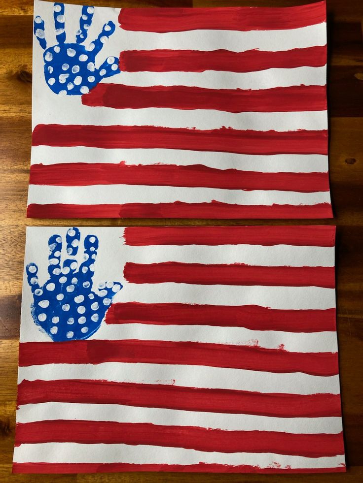 Finger-Paint-Stripe-Flag.