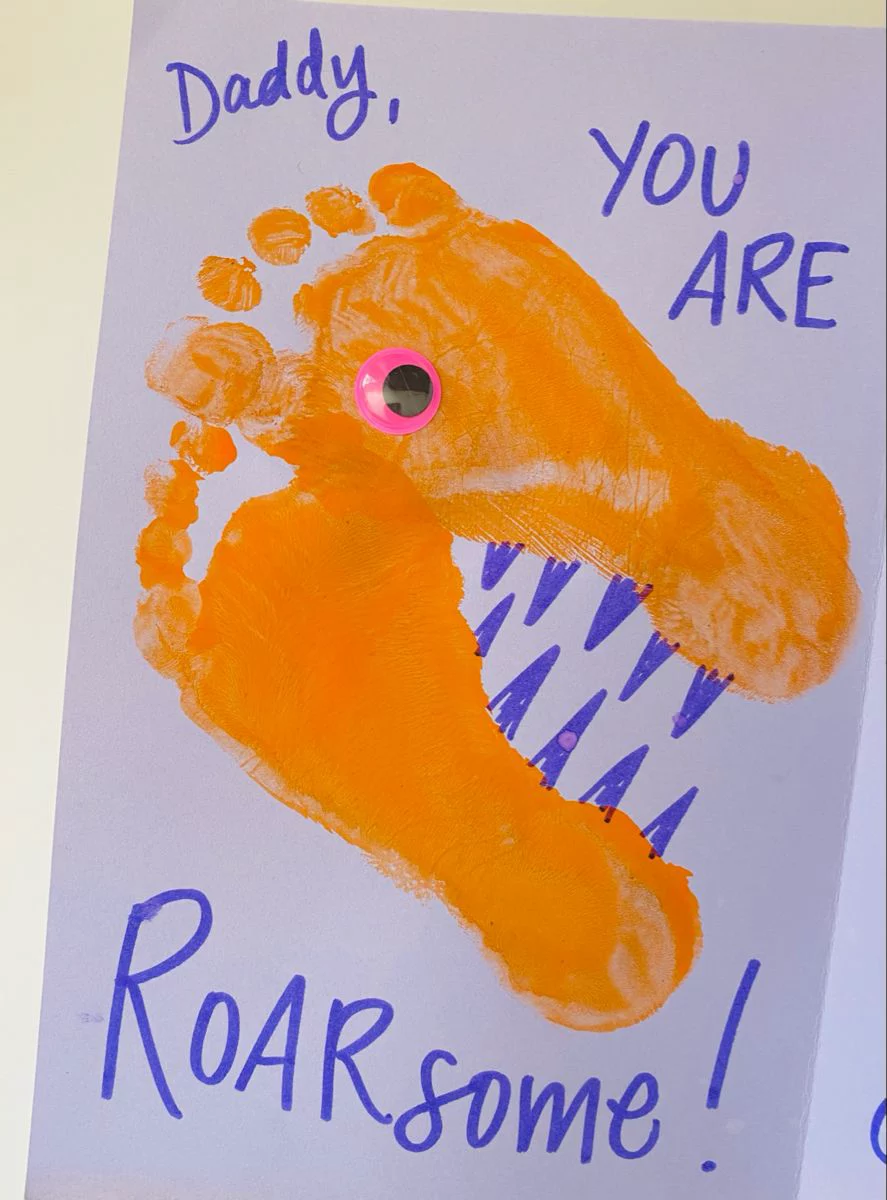 Footprint-Dinosaur-Card