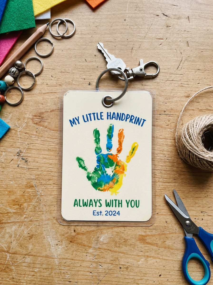 Handprint-Keychain-Card