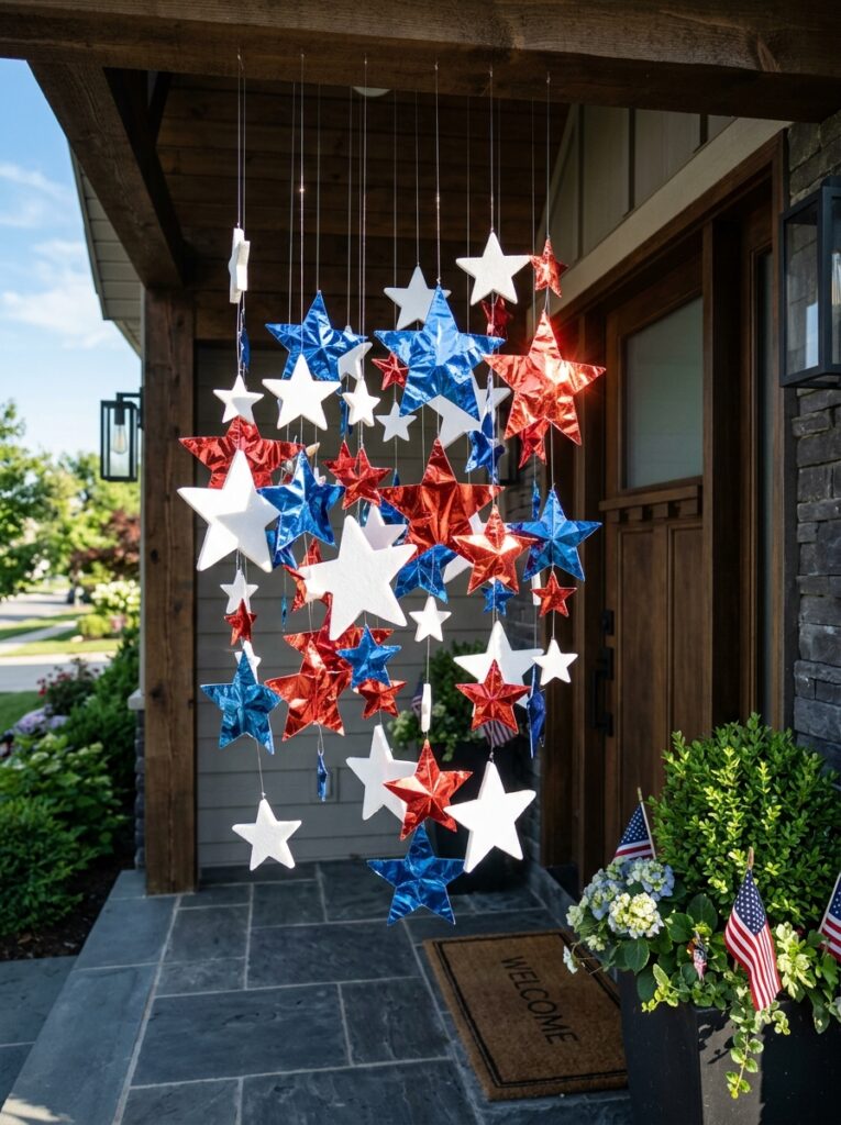 Hanging-Star-Clusters-4th-of-july-front-door-DIY