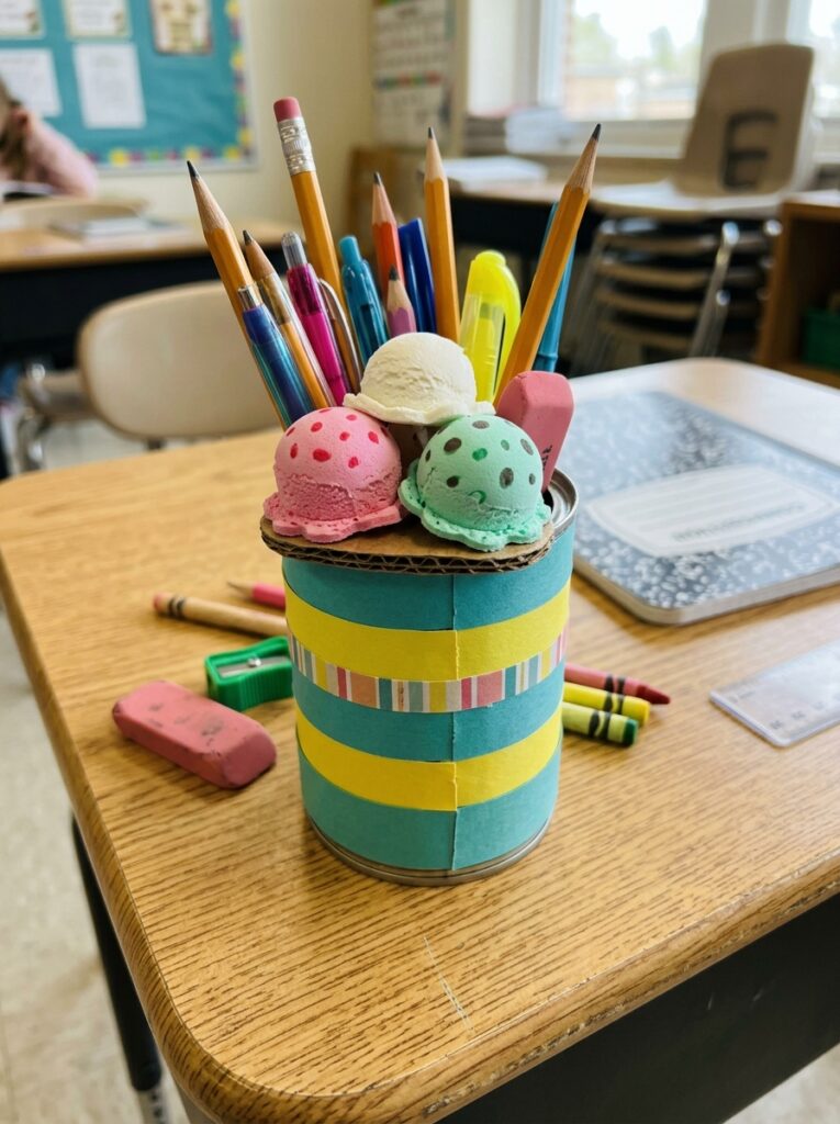 Ice-Cream-Pencil-Holder-Cup.-ice-cream-art-projects-for-kids