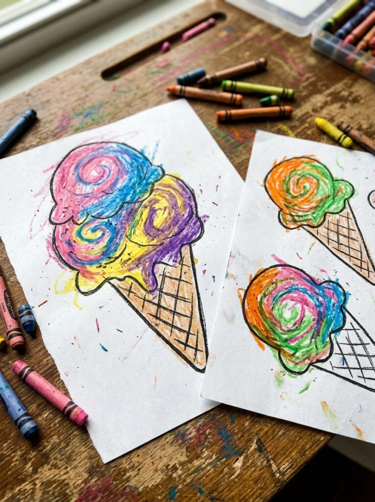 Ice-Cream-Swirl-Coloring-Blending-Technique.
