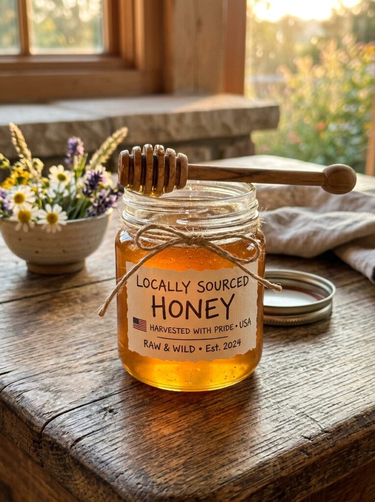 Local-Honey-Jar.-4th-of-July-Party-Favours