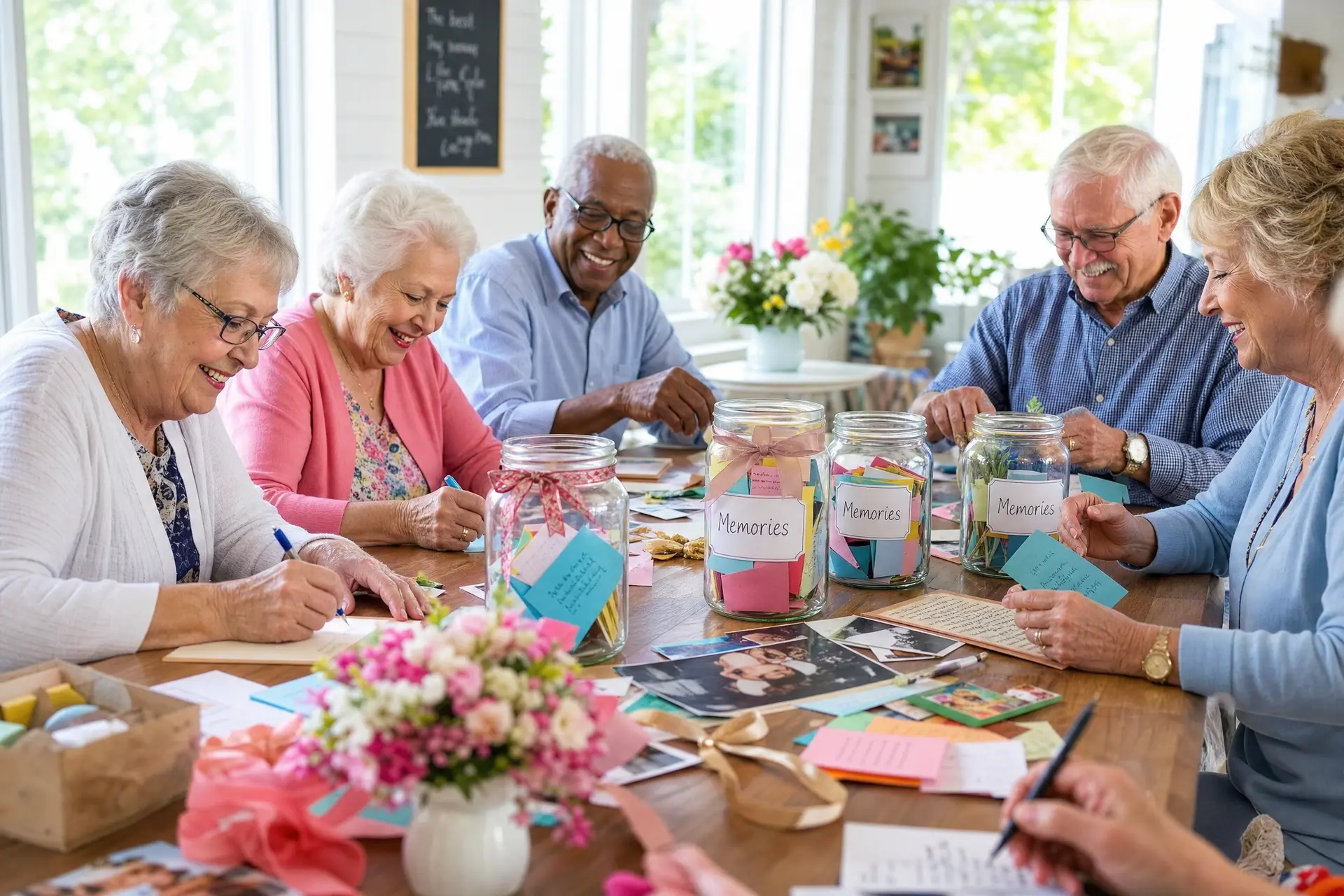 Memory Jar Craft Night Ideas for Seniors