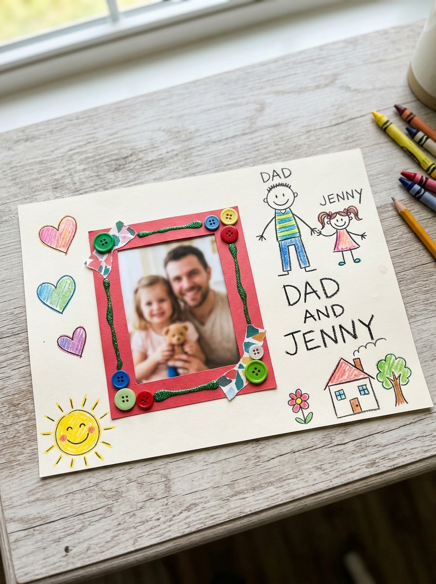 My-Dad-and-Me-Drawing-Frame-Fathers-Day-Crafts-for-Kindergarten-Kids.