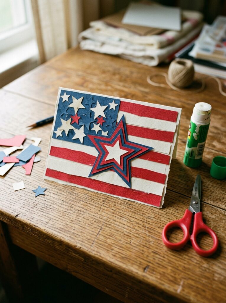 Patriotic-Collage-Card-4th-of-July-crafts-for-seniors