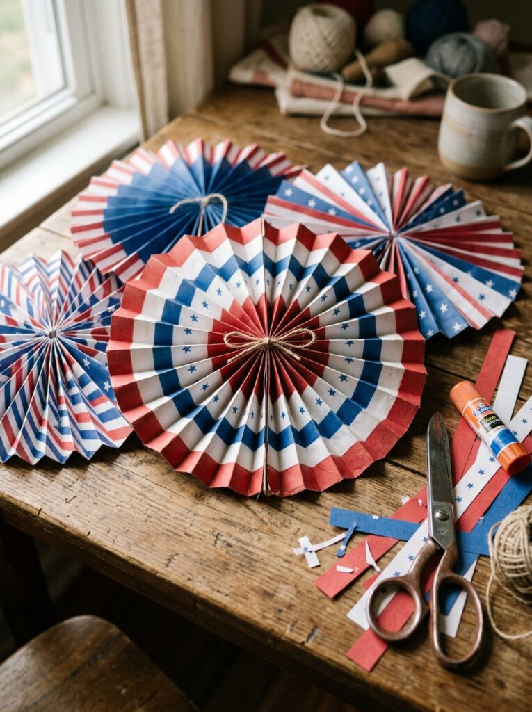 Patriotic-Paper-Fan-4th-of-July-crafts-for-seniors