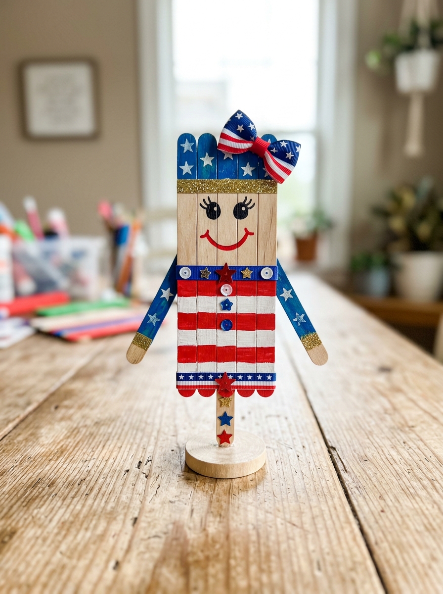 Patriotic-Popsicle-Character.-4th-of-July-popsicle-stick-crafts