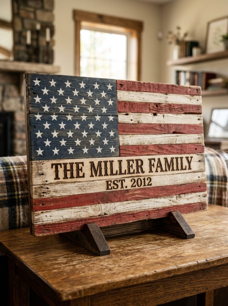 Personalized-Wood-Flag-with-Family-Name-Engraved.