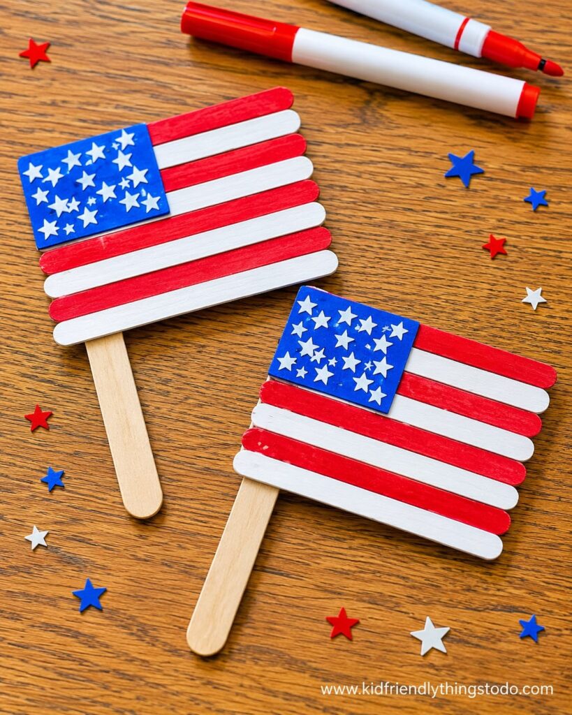 Popsicle-Stick-Flag-4th-of-july-flag-crafts-for-kids.