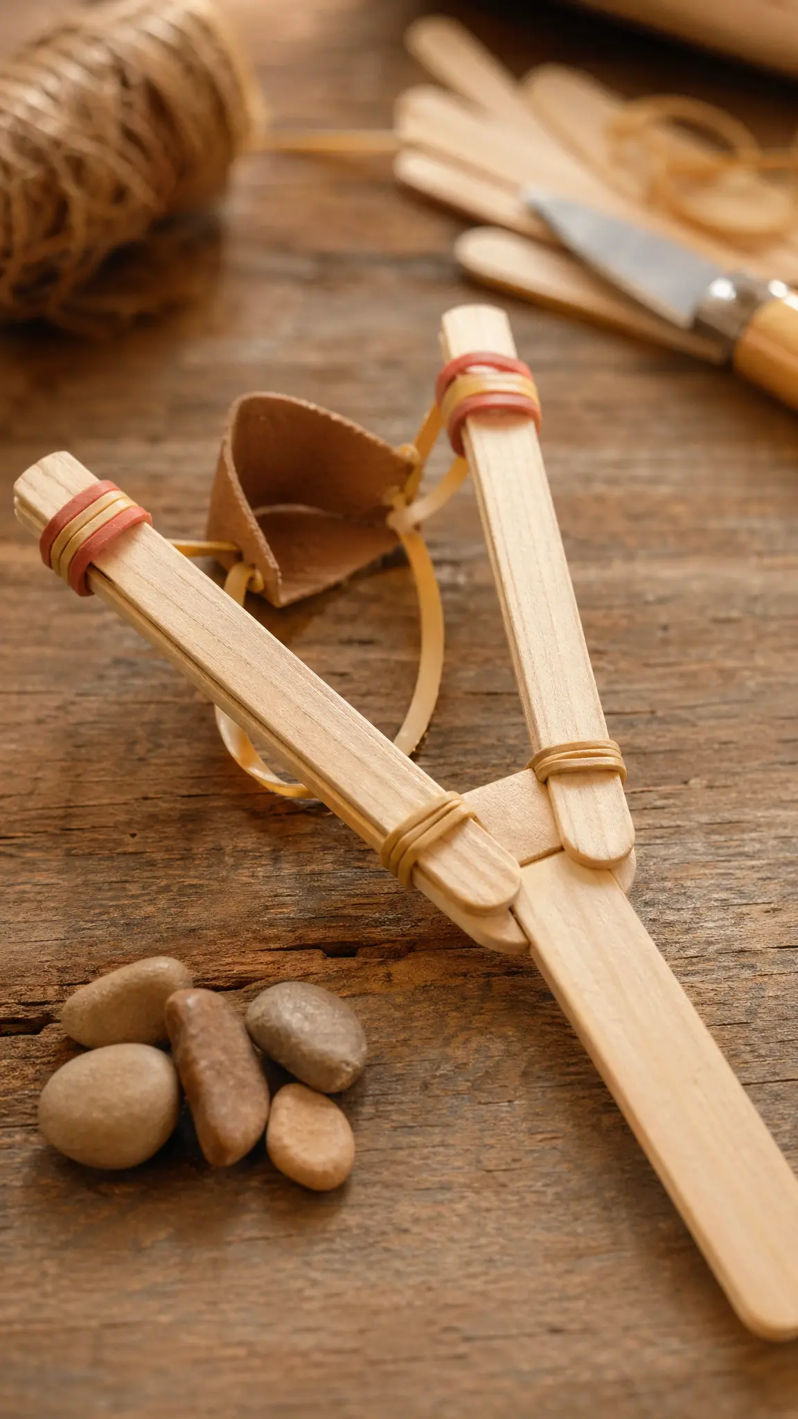 Popsicle Stick Slingshot Craft