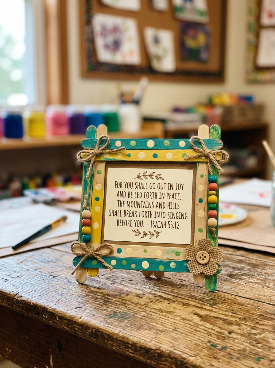 Popsicle_stick_frame_holding_card-fathers-day-sunday-school-crafts-for-kids.