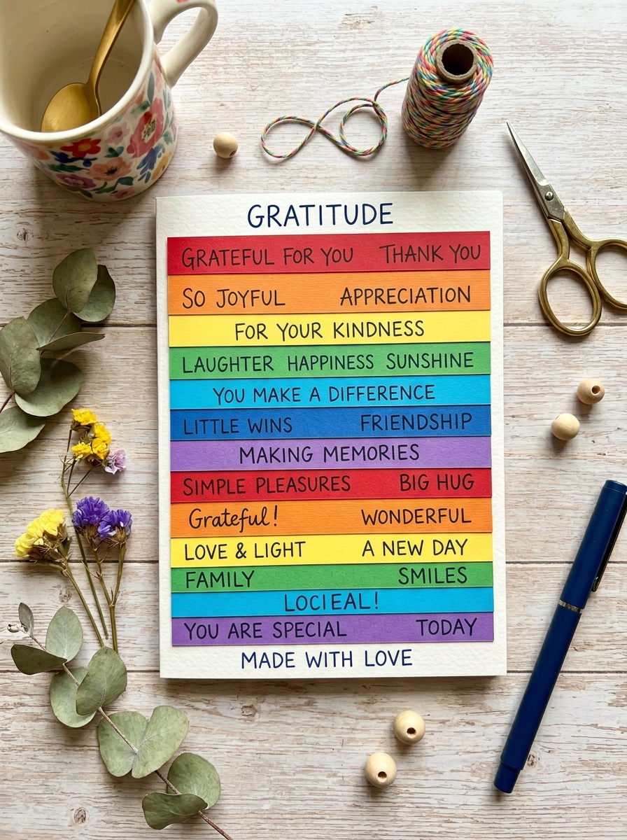 Rainbow-Gratitude-Strip-Card-Fathers-Day-Crafts-for-Kindergarten-Kids