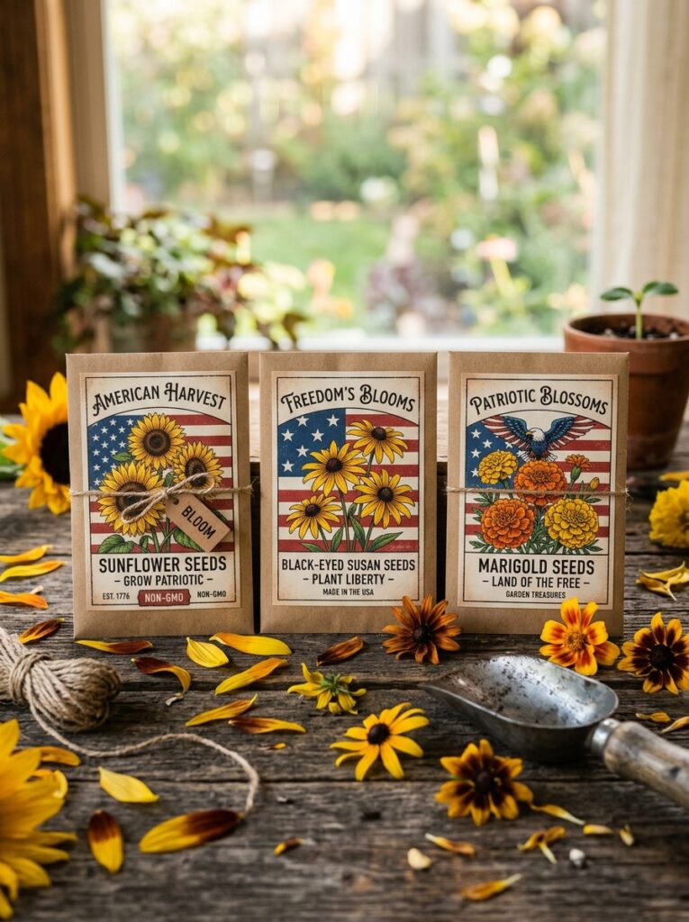 Seed-Packets-for-Wildflowers-or-Herbs-4th-of-July-Party-Favours