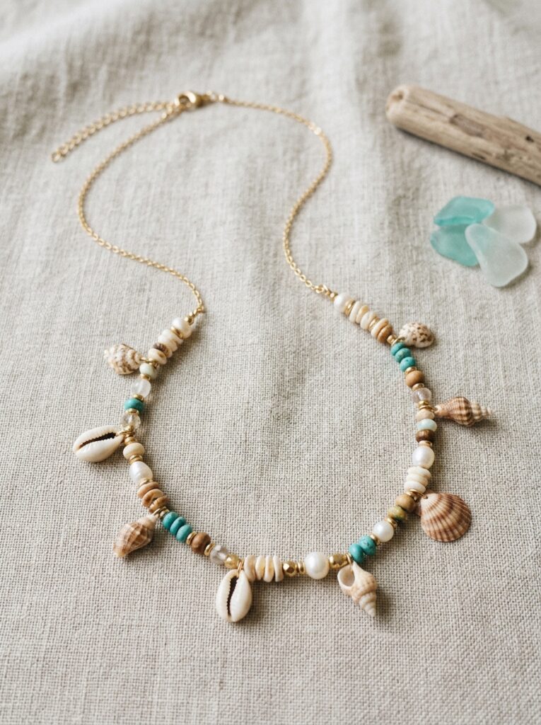 Shell-Hair-Clips-with-Coastal-Textures- seashell-crafts