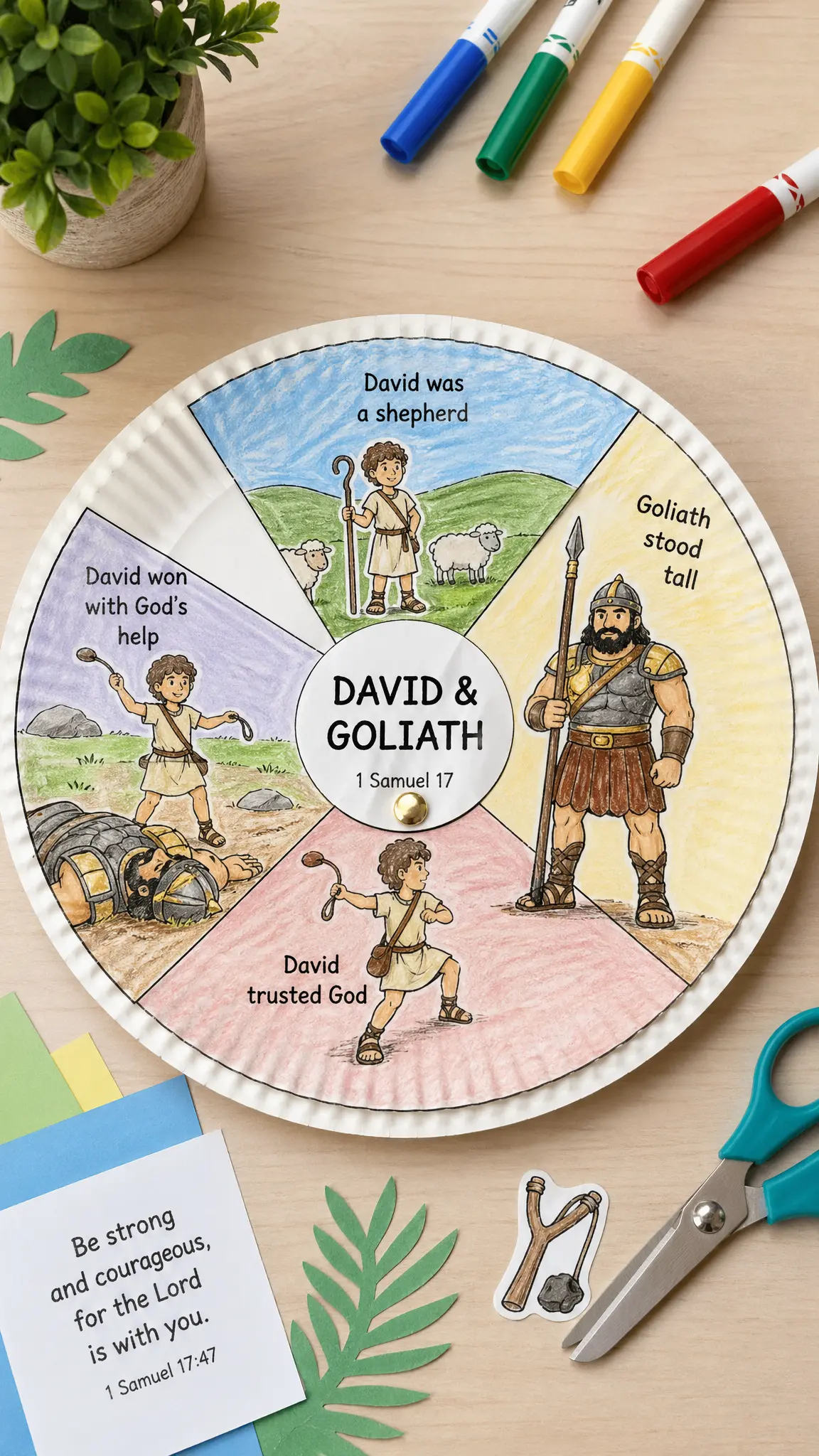 Story Wheel Craft (David and Goliath Sequence Wheel)
