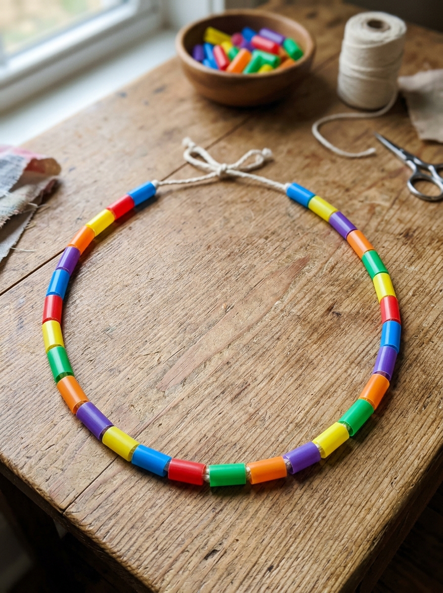 Straw-Threading-Necklace-for-Dad