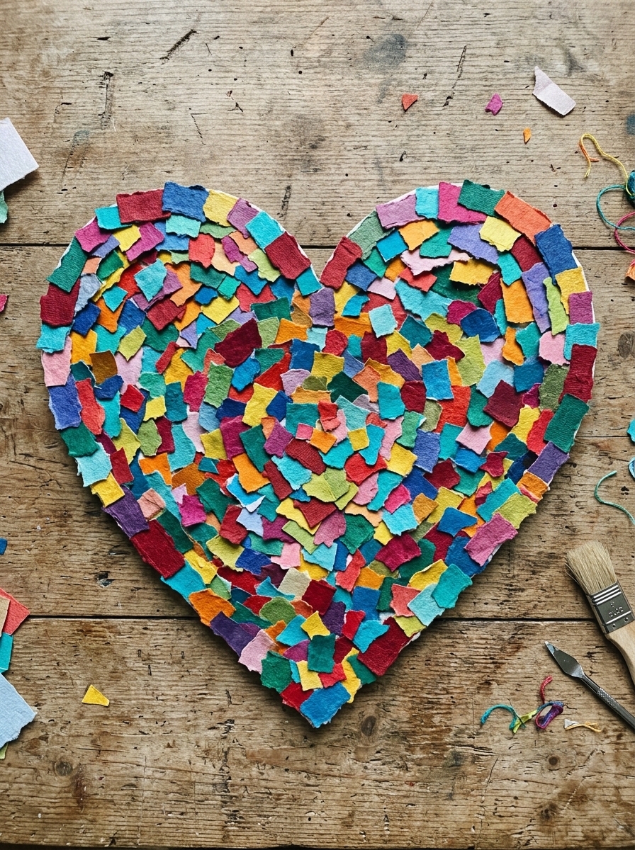 Torn-Paper-Mosaic-Dad-Heart