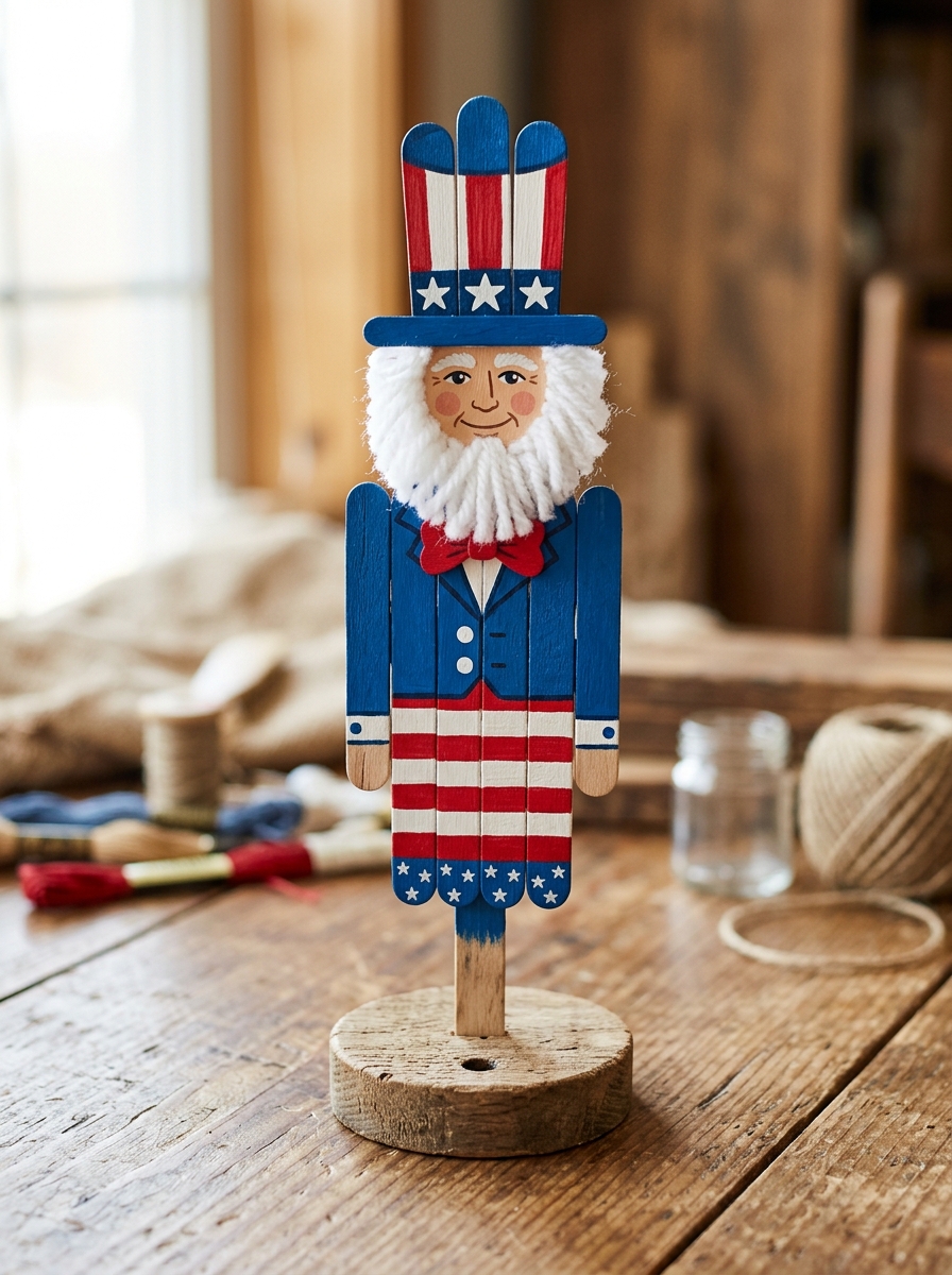 Uncle-Sam-Stick-Puppet.-4th-of-July-popsicle-stick-crafts