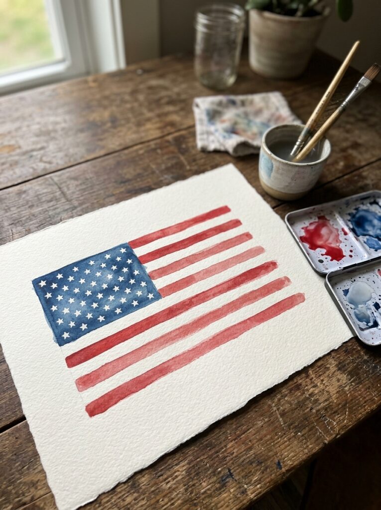 Watercolour-Flag-Painting