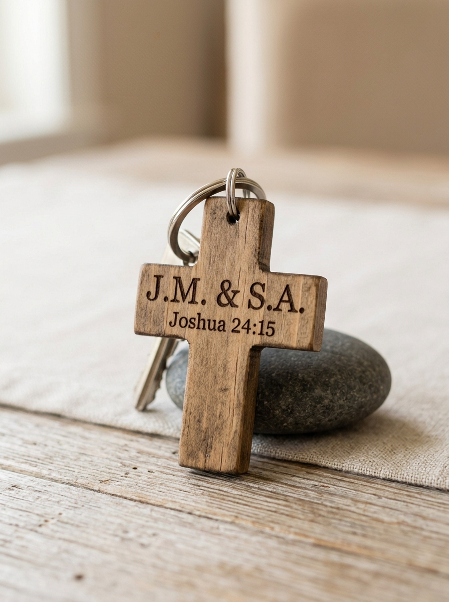 Wooden-Cross-Keychain-Craft