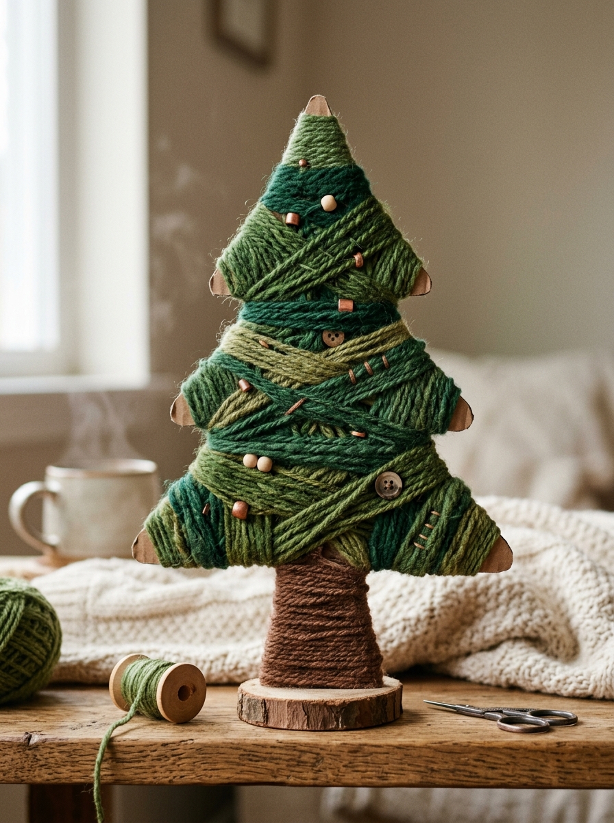 Yarn-Wrapped-Tree-Craft.-Fathers-Day-tree-craft-ideas