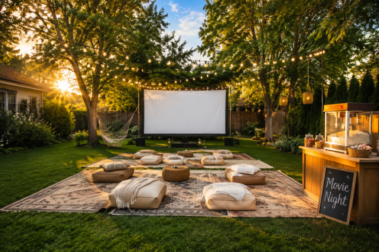 backyard-movie-night-setup-ideas-golden-hour