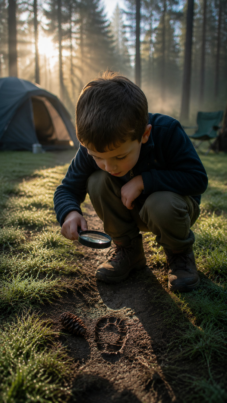 child-overnight-nature-investigation-morning-camp-activity